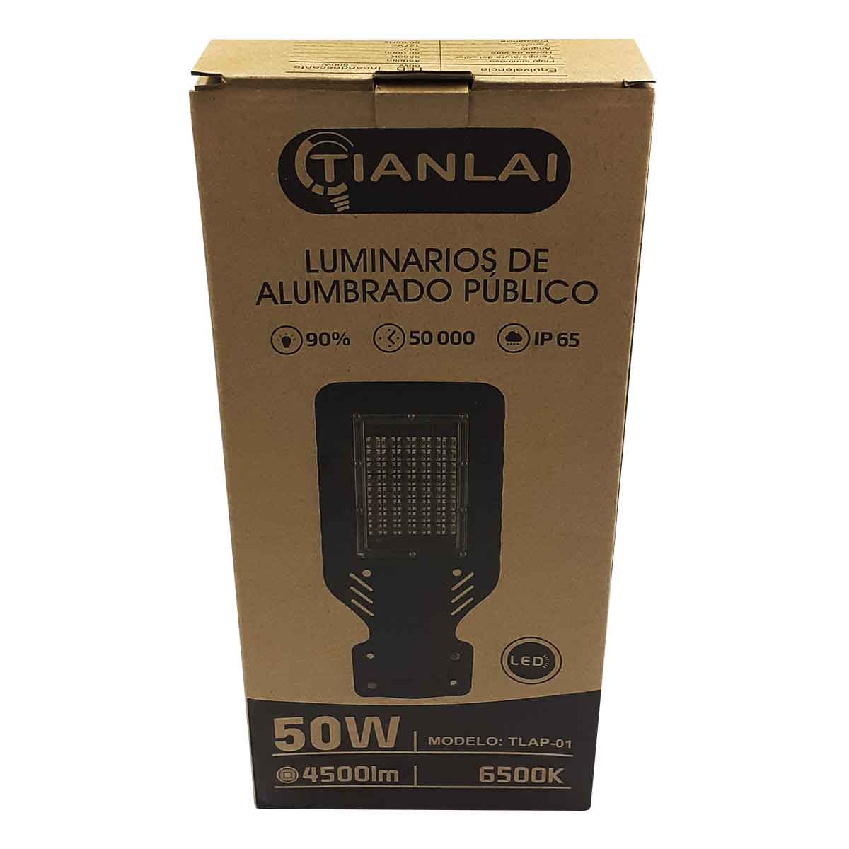 Lampara Led Slim Suburbana Alumbrado Publico Tianlai 50W 4500lm Luz Dia TIANLAI Ferreabasto