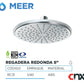 Regadera Redonda Plastica Cromada 8'' Meer - Ferreabasto