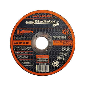 Pack 25 Disco Abrasivo Corte Fino 4 1/2" 1.2mm Profesional GLADIATOR Ferreabasto