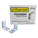 caja con esquineros galvanizados tipo l