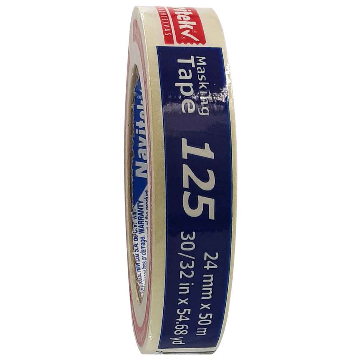 Masking Tape Uso General 125 24mm x 50m Natural Navitek NAVITEK Ferreabasto