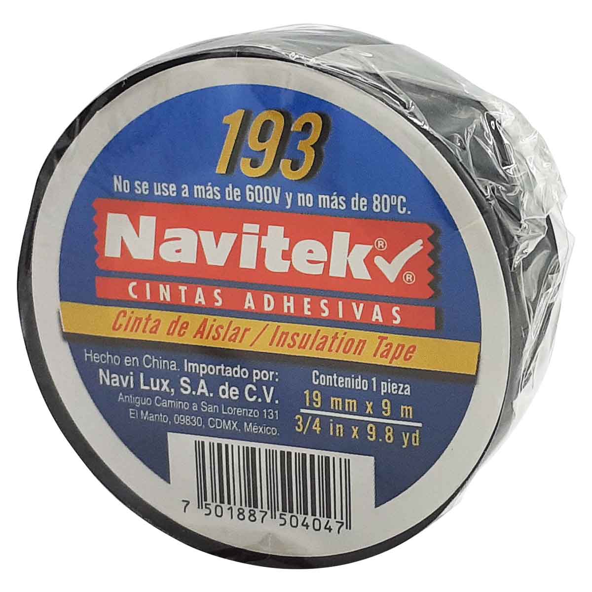 Cinta Aislante Electrica Vinil Navitek 19mm x 9m 10 Piezas NAVITEK Ferreabasto