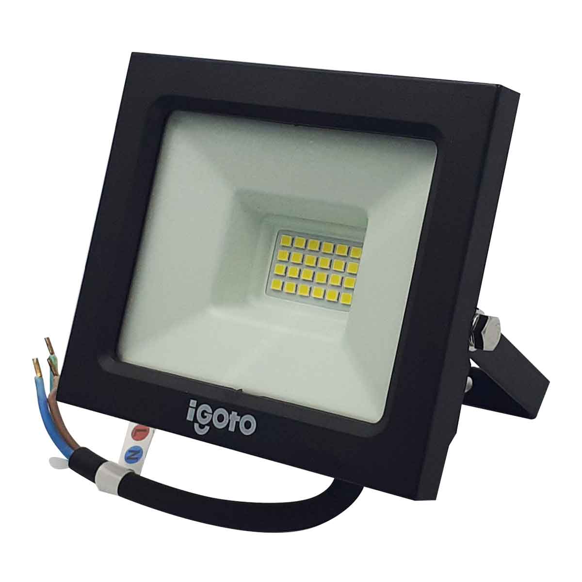 Lampara Led Reflector 20w 6500k Luz Dia Negro Ref020 Igoto IGOTO Ferreabasto