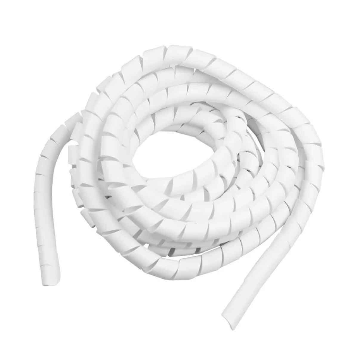 Organizador Espiral Para Cables Techtools Blanco 10 Mts 3/4 Hogar