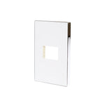 Placa Zurich 1 Modulo Blanca Con Marco Color Cromo Igoto IGOTO Ferreabasto