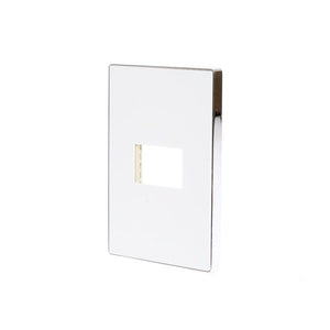 Placa Zurich 1 Modulo Blanca Con Marco Color Cromo Igoto IGOTO Ferreabasto