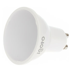 frente foco gu10 led luz calida igoto