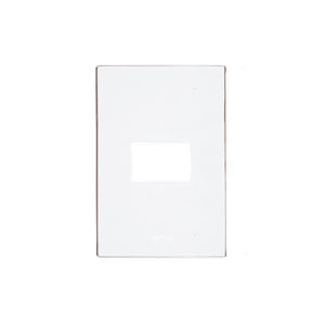 Placa Zurich 1 Modulo Blanca Con Marco Color Cromo Igoto IGOTO Ferreabasto