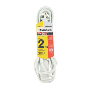 Extension Electrica Domestica 2M Blanca 2X16Awg 2400 Sanelec SANTUL Ferreabasto