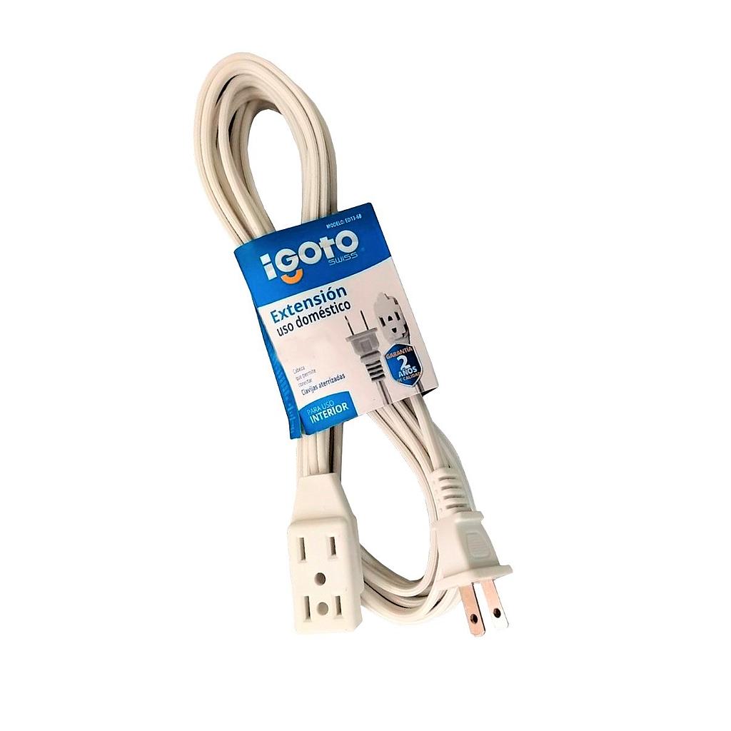 Extension Electrica Domestica 10M Blanca 2X16 Awg Igoto - Ferreabasto