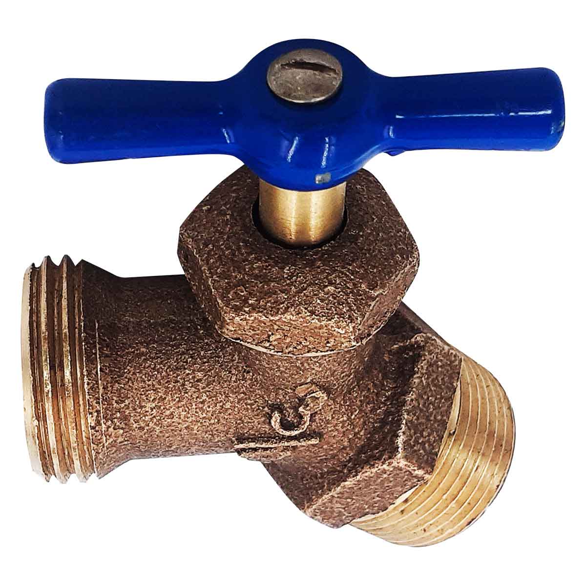 llave manguera jardin boiler bronce maneral azul