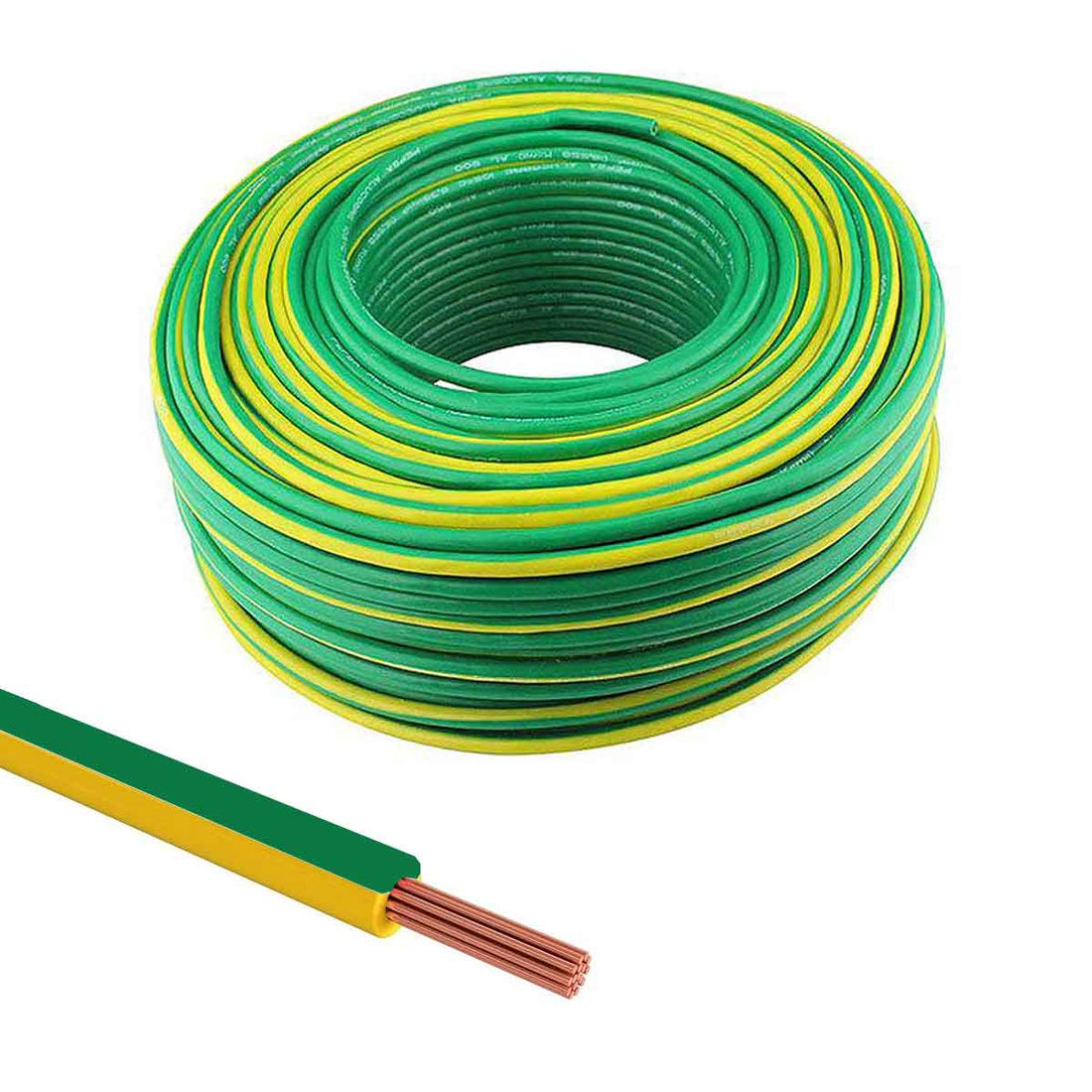 rollo cable thw amarillo verde