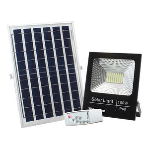 Reflector Led Panel Solar Recargable Exterior Control Remoto 100w Sanelec SANELEC Ferreabasto