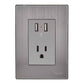 Placa Armada Inoxidable Con 2 Tomas Usb Y 1 Contacto Igoto IGOTO Ferreabasto