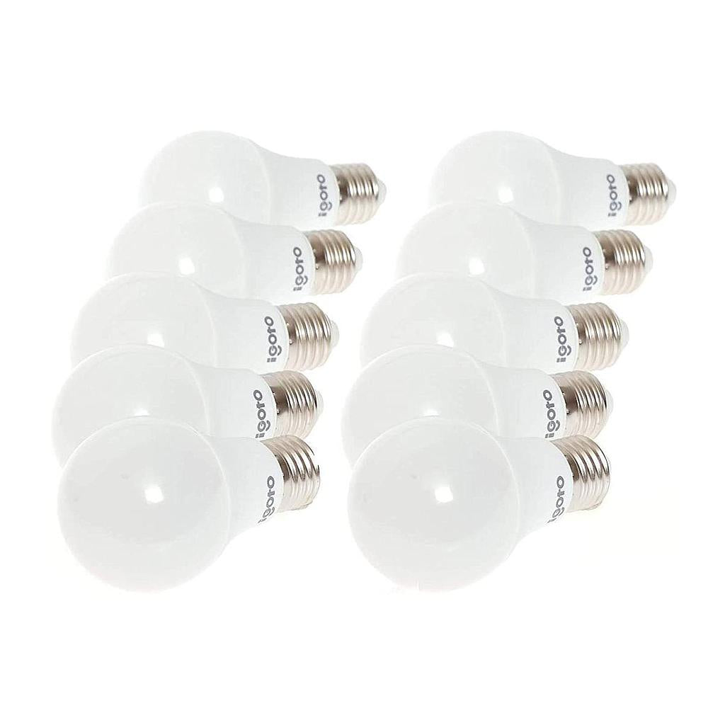 Pack 10 Foco Led A60 9W 6500K Luz Fria Igoto - Ferreabasto