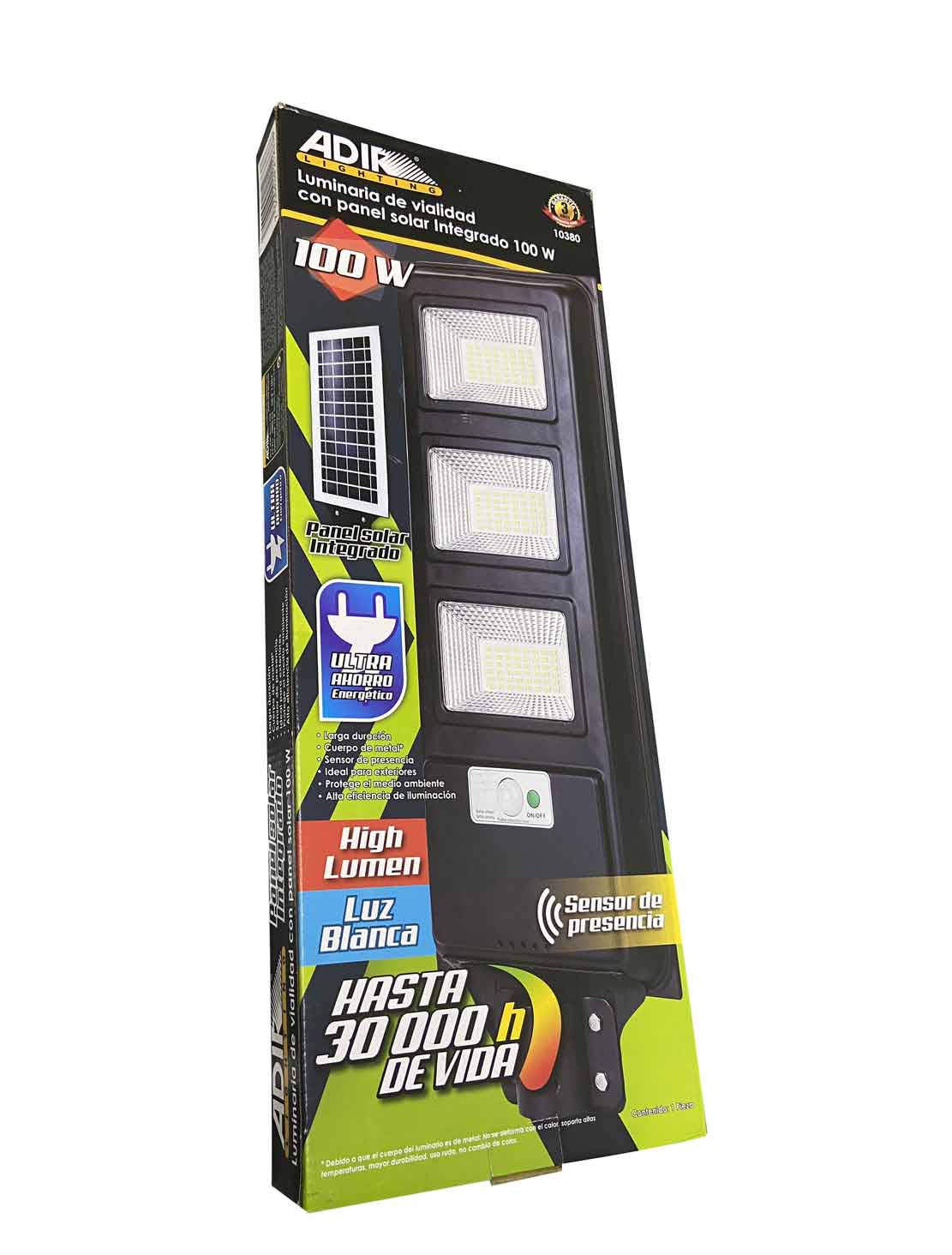 Lampara Led Solar Suburbana Sensor Alumbrado Public 90w Adir ADIR Ferreabasto