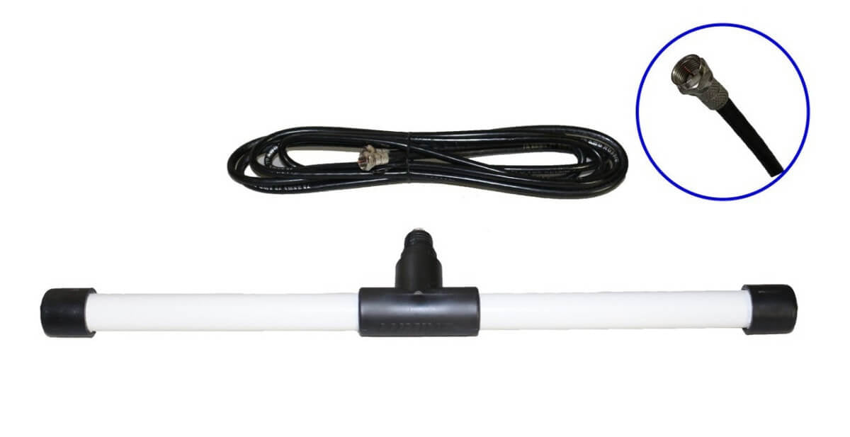 Antena Tv Hdtv Exterior Pvc 40cm Largo Con 3m Cable Lumihd LUMIHD Ferreabasto