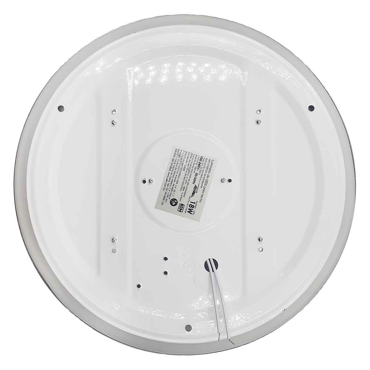 Luminario Led Tipo Plafon Adir 4296 Bianco Para Techo Sobreponer 18W Luz Fria 6500K ADIR Ferreabasto