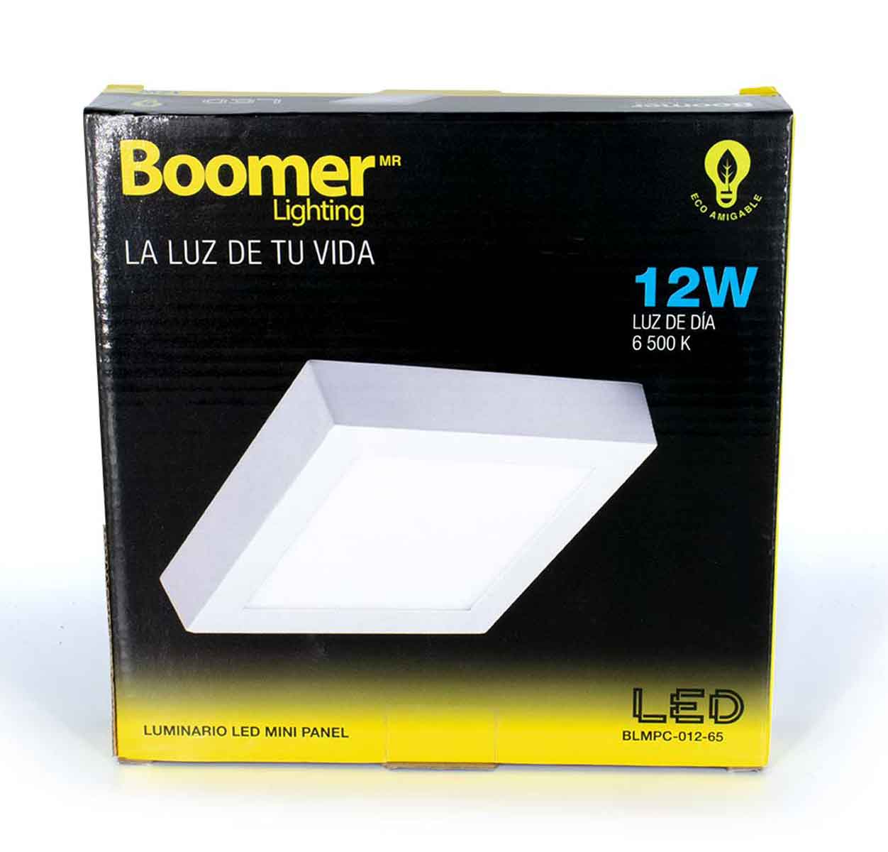 Luminario Mini Panel Led Cuadrado 12W 6500K Luz De Dia Boomer BOOMER Ferreabasto