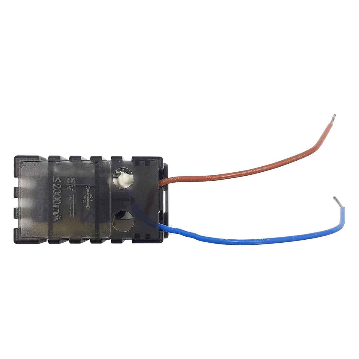 conexion para usb vista trasera con cable rojo y cable azul