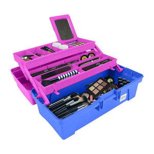 Caja Organizadora Vanity Espejo Integrado Azul Rosa Sanhome SANHOME Ferreabasto