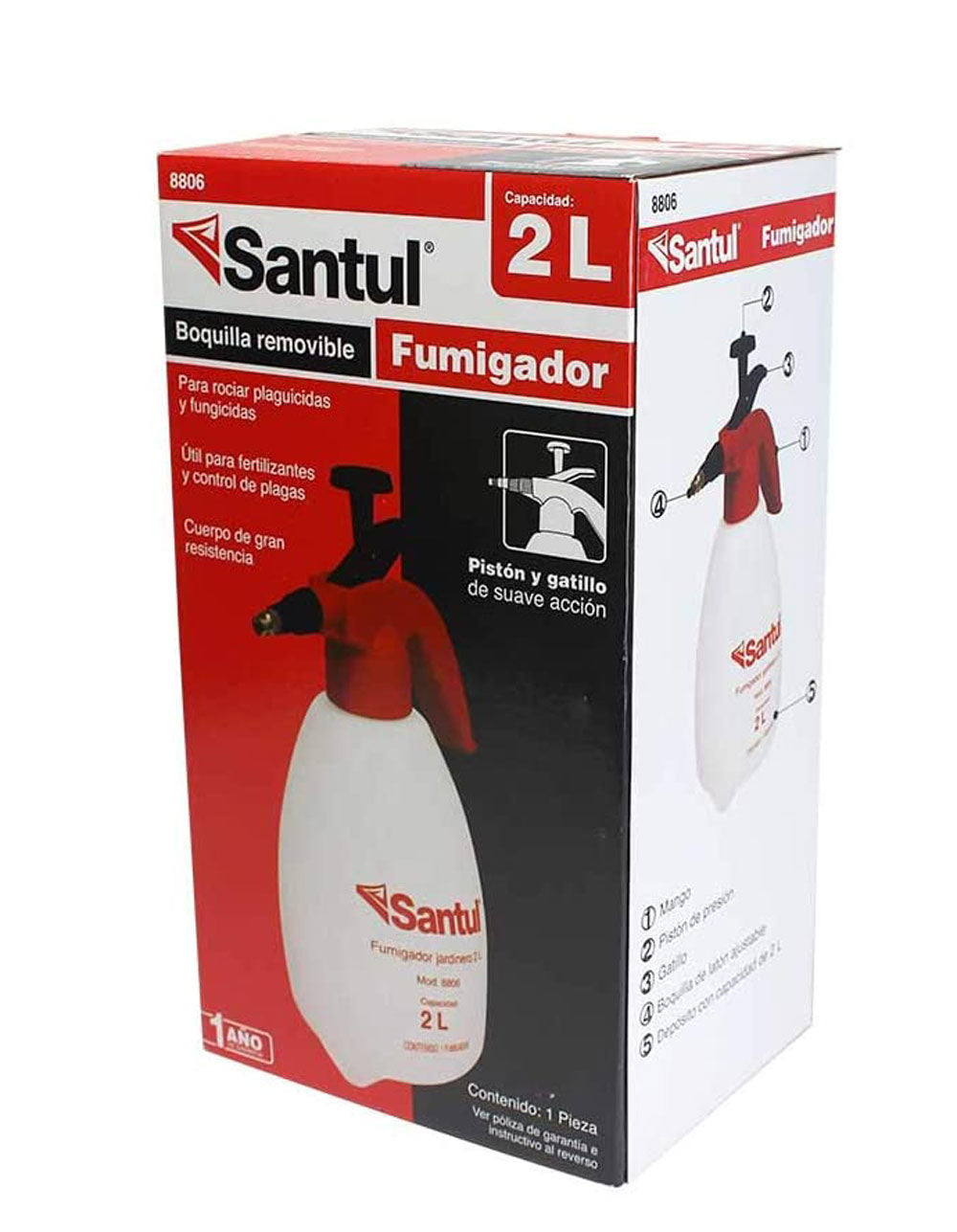 Fumigador Domestico Jardineria 2 litros 8806 Santul SANTUL Ferreabasto