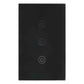 placa con tres apagadores color negro inteligente wifi