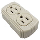 contacto sobreponer duplex marfil