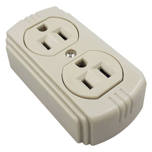 contacto sobreponer duplex marfil