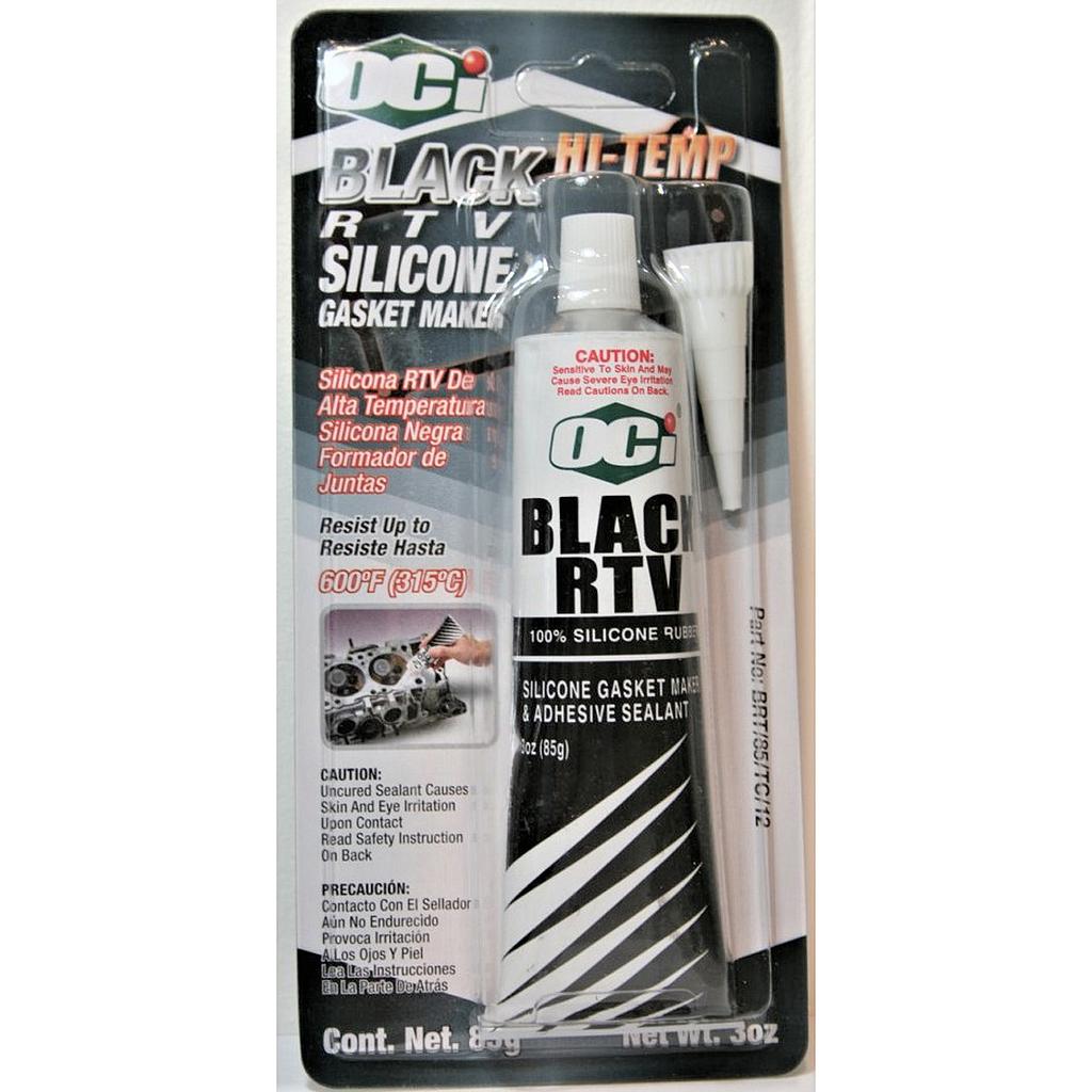 Silicon Rtv Negro Automotriz 315°C Alta Temperatura 85Gr Oci - Ferreabasto