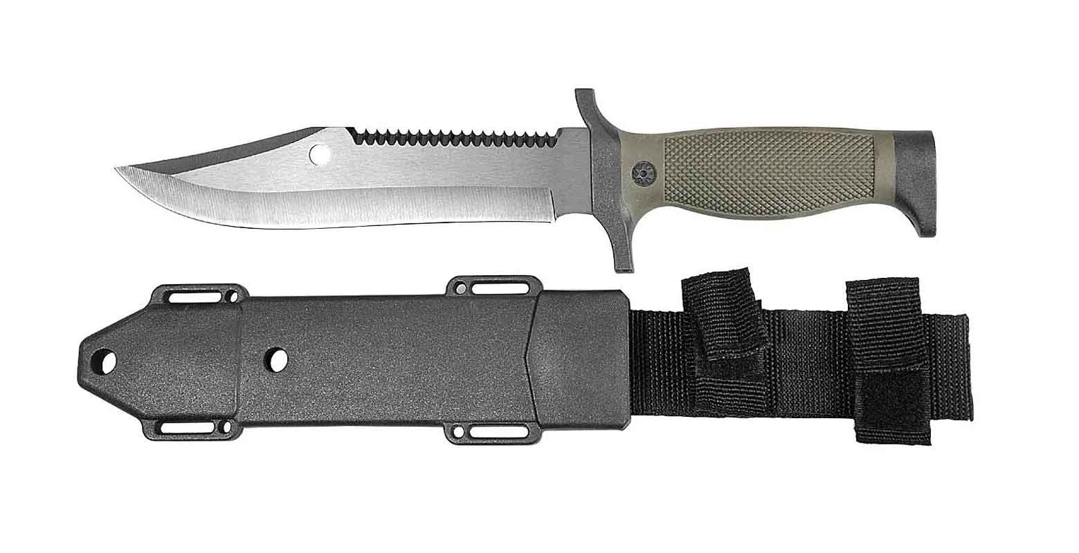 Cuchillo Tactico Supervivencia Campismo 7 Pulgadas Acero Inoxidable con Funda 9424 Lion Tools LION TOOLS Ferreabasto