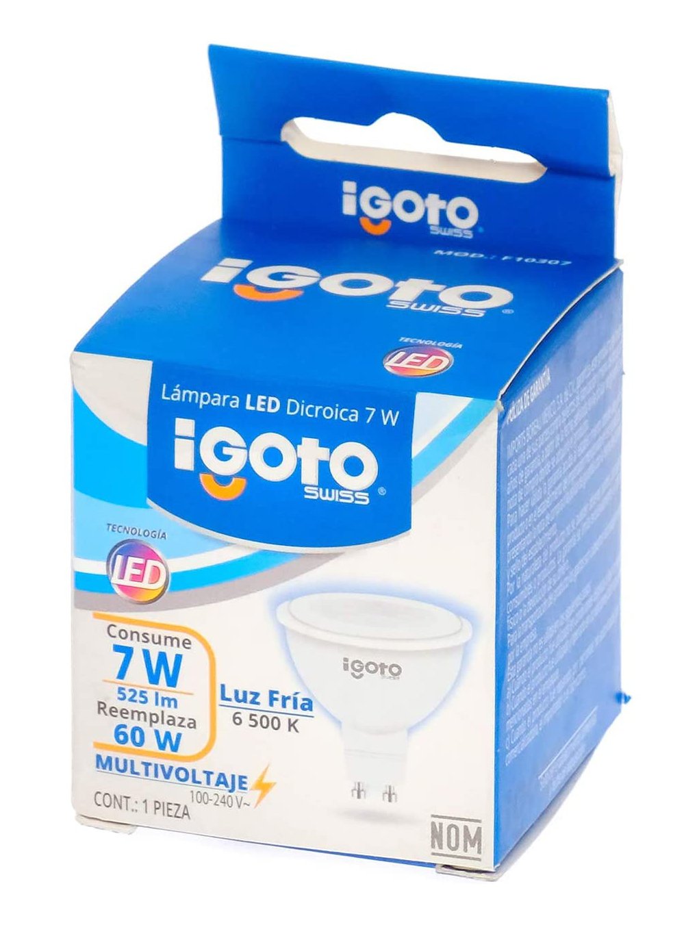 Foco Led Gu10 7W=60W 6500K Luz Fria Nom Igoto AXO LIGHT SA DE CV Ferreabasto