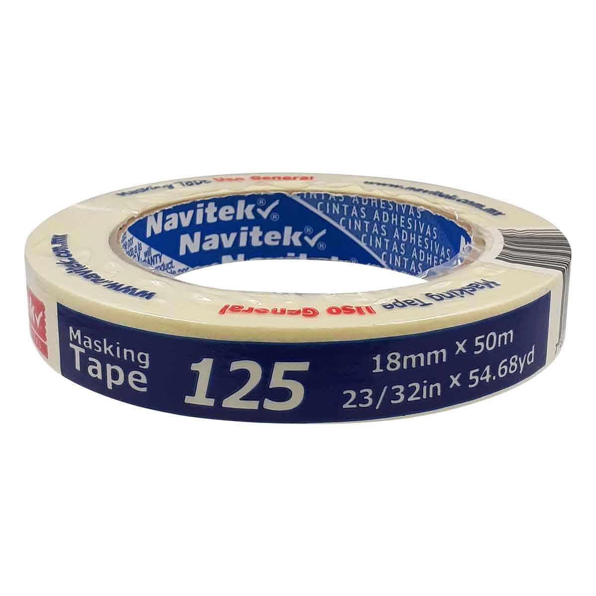 Masking Tape Uso General 125 18mm x 50m Natural Navitek NAVITEK Ferreabasto