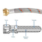 Manguera Para Gas Flexible Aluminio 3/8 x 3/8 2m Occidente OCCIDENTE Ferreabasto