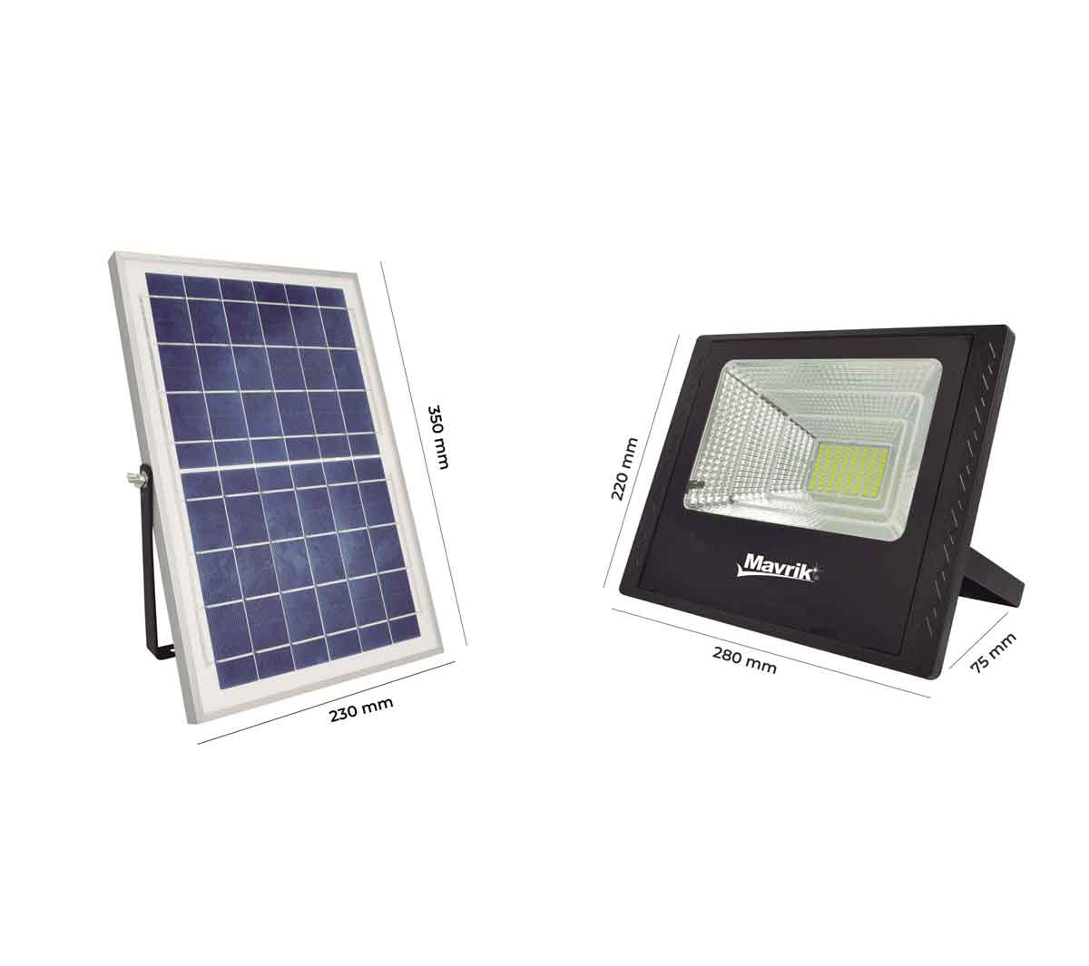 Reflector Led Panel Solar Recargable Exterior 100W Mavrik ADIR Ferreabasto