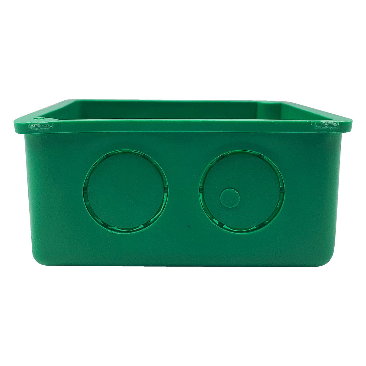 Registro 3x3 Empotrar Verde Cuadrado Sin Tapa Plastico 46 Piezas INRECO Ferreabasto