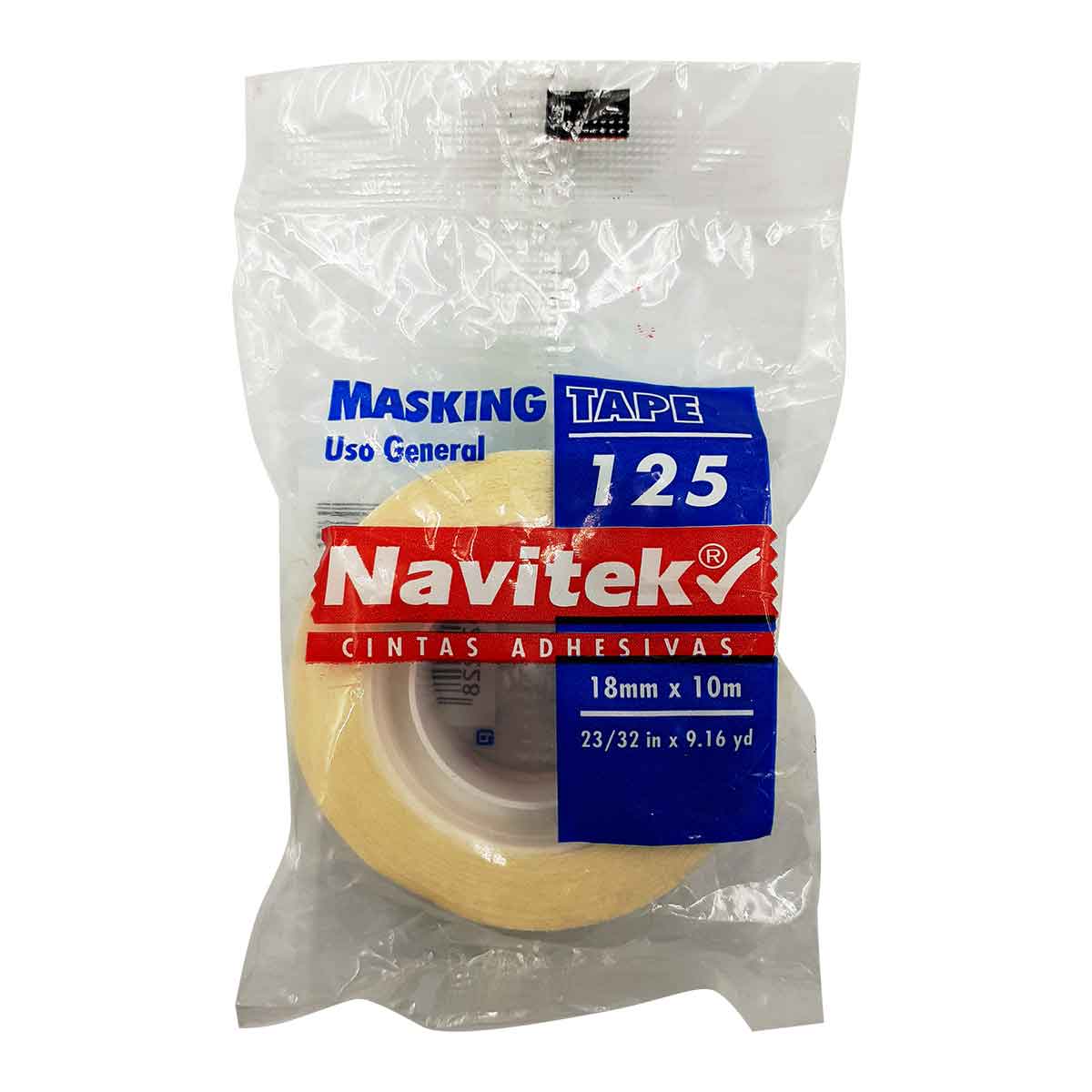 Masking Tape Uso General 125 18mm x 10m Natural Navitek NAVITEK Ferreabasto