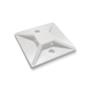 Base Autoadherible Para Cincho 3x3cm Techtools Blanco 100 Piezas CNX Ferreabasto