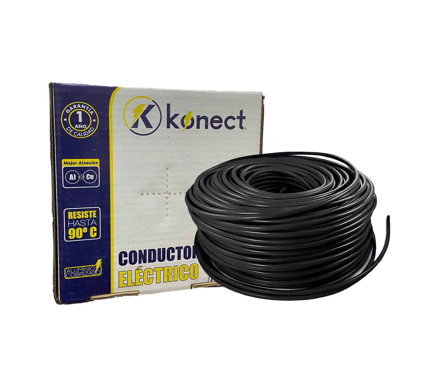 Cable Electrico Cca Calibre 12 Negro Rollo 100m Konect KONECT Ferreabasto