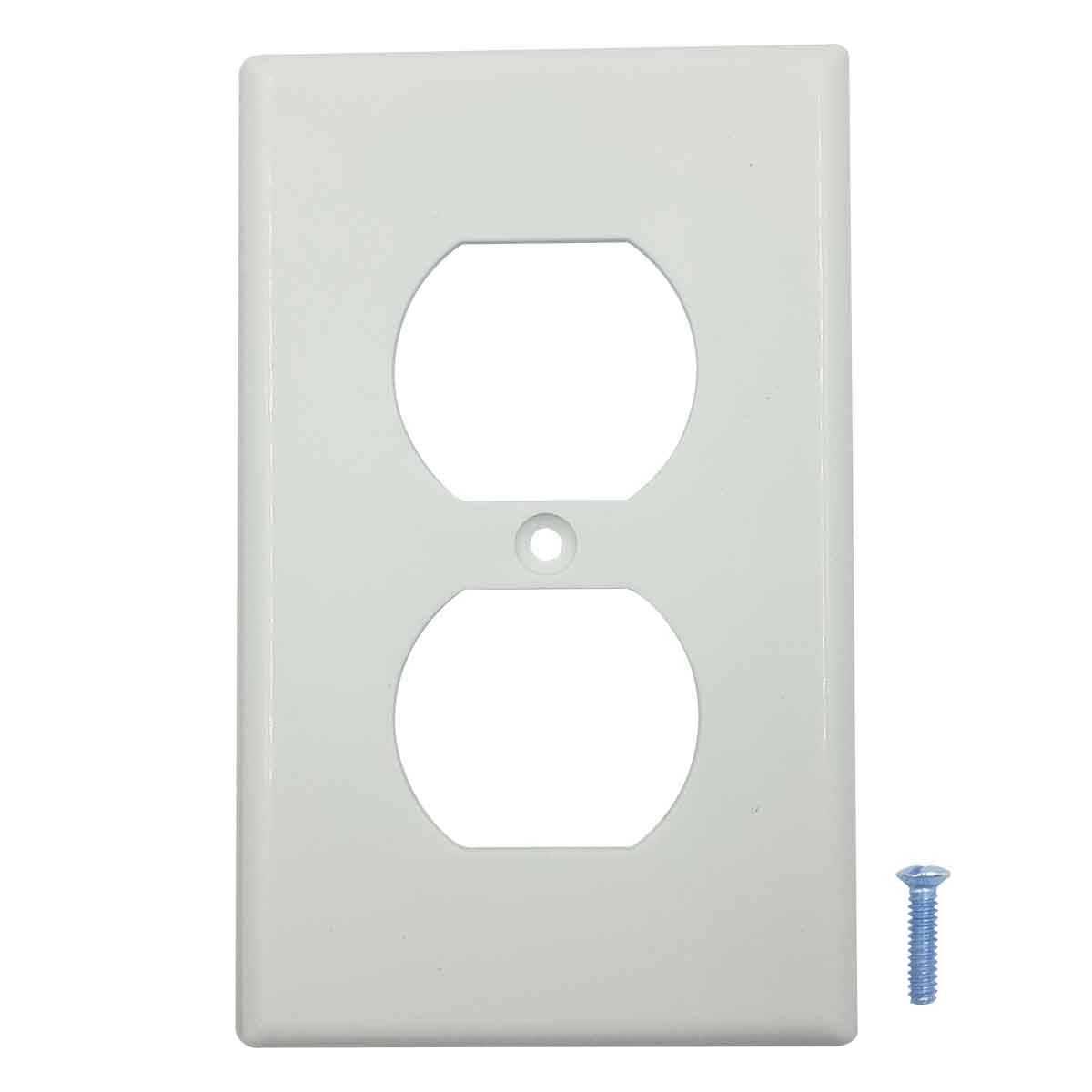 placa para contacto duplex blanco con tornillo