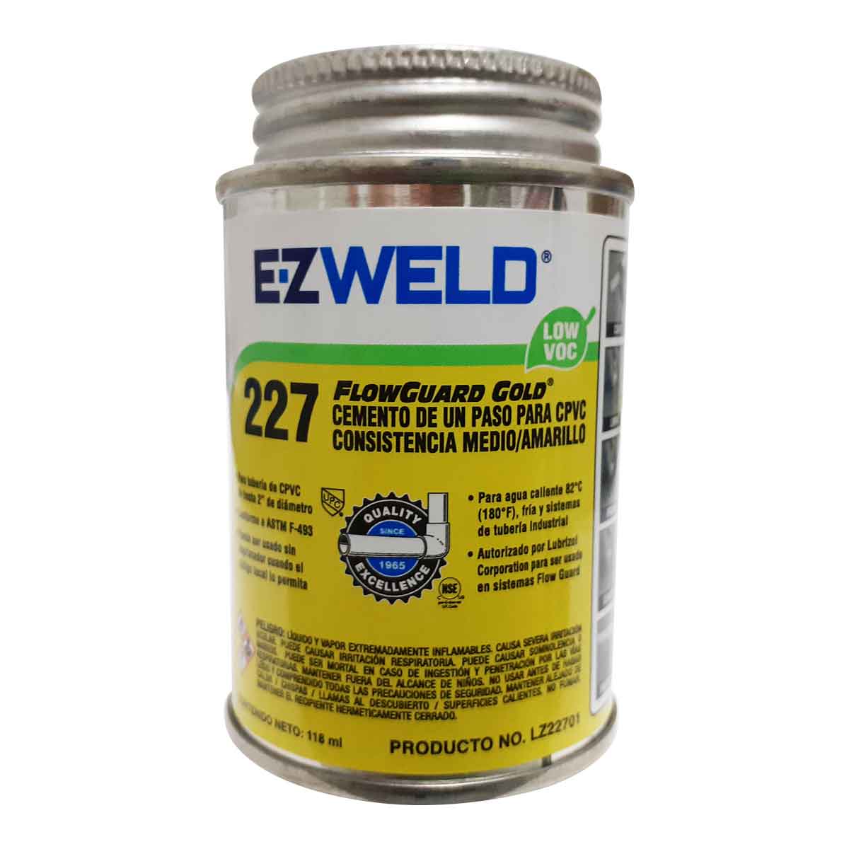 Pegamento Cemento Cpvc Amarillo Lata 118ml 227 Ez Weld EZ WELD Ferreabasto