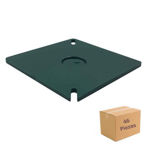Tapa Verde Para Registro Cuadrado 3x3 Electrico Plastico 46 Piezas INRECO Ferreabasto