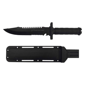 funda rigida y cuchillo negro tactico militar campismo caza