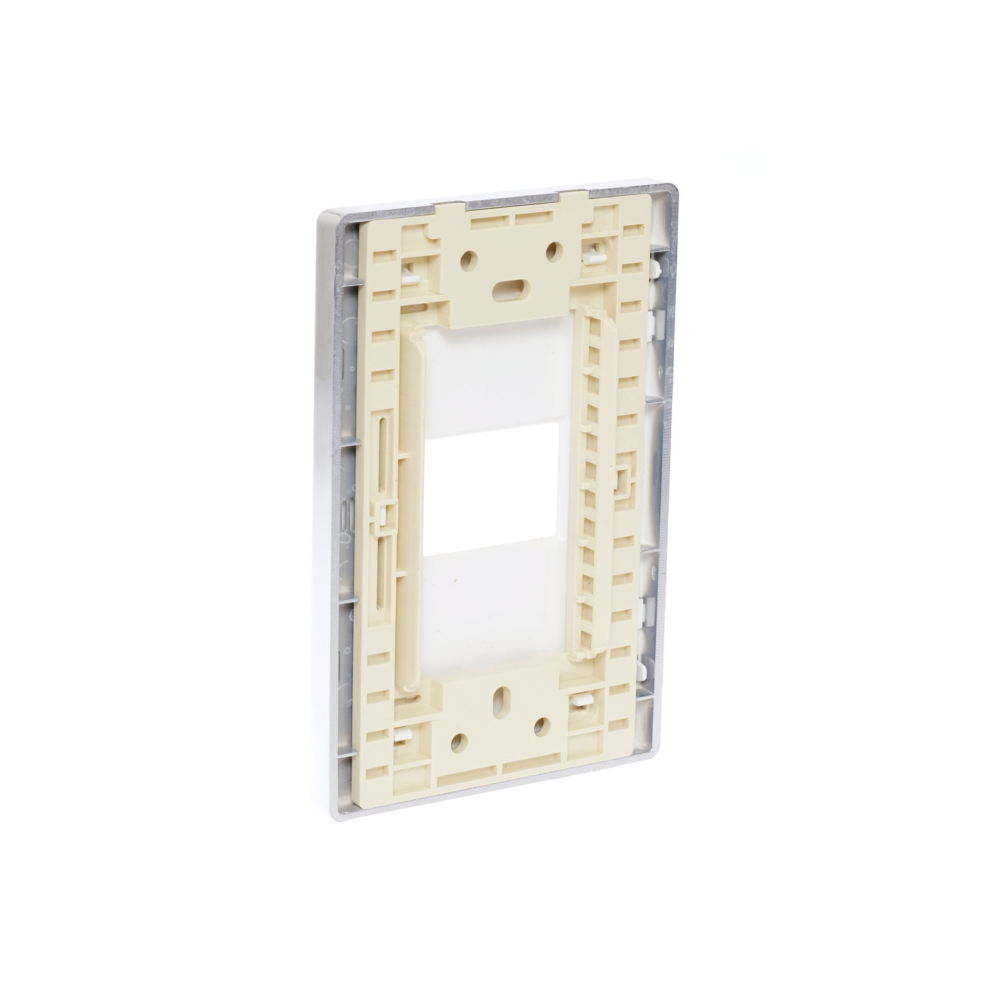 Placa Zurich 1 Modulo Blanca Con Marco Color Cromo Igoto IGOTO Ferreabasto