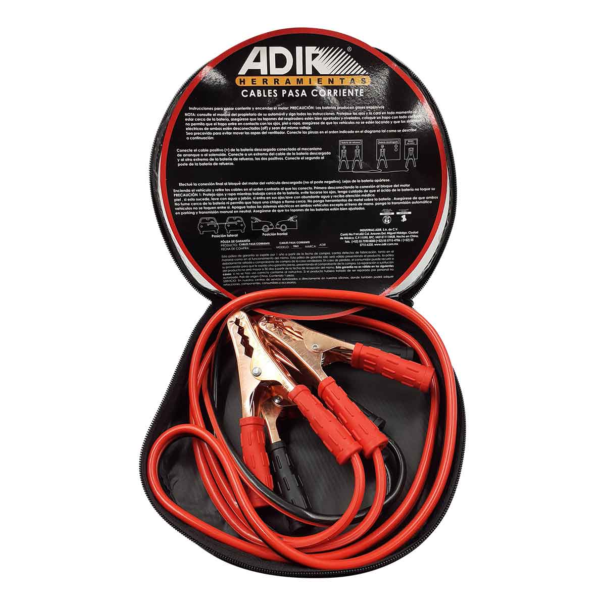 Cable Pasacorriente Automotriz Adir 1063 2 Metros Calibre 10 ADIR Ferreabasto