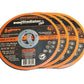 Disco Abrasivo Corte Fino Gladiator Acero Inoxidable 4 1/2 Uso Profesional 100 Pzs