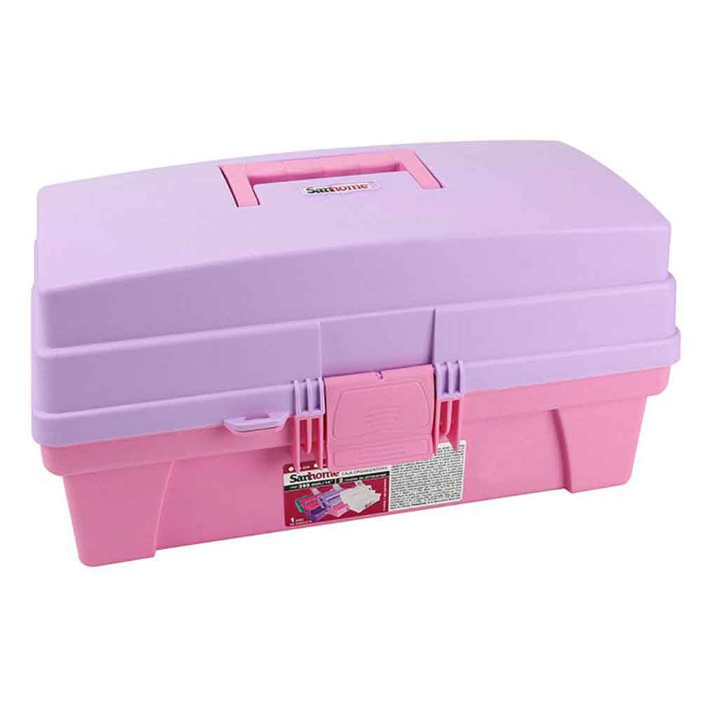 Caja Organizadora Vanity Espejo Integrado Lila Rosa Sanhome SANHOME Ferreabasto