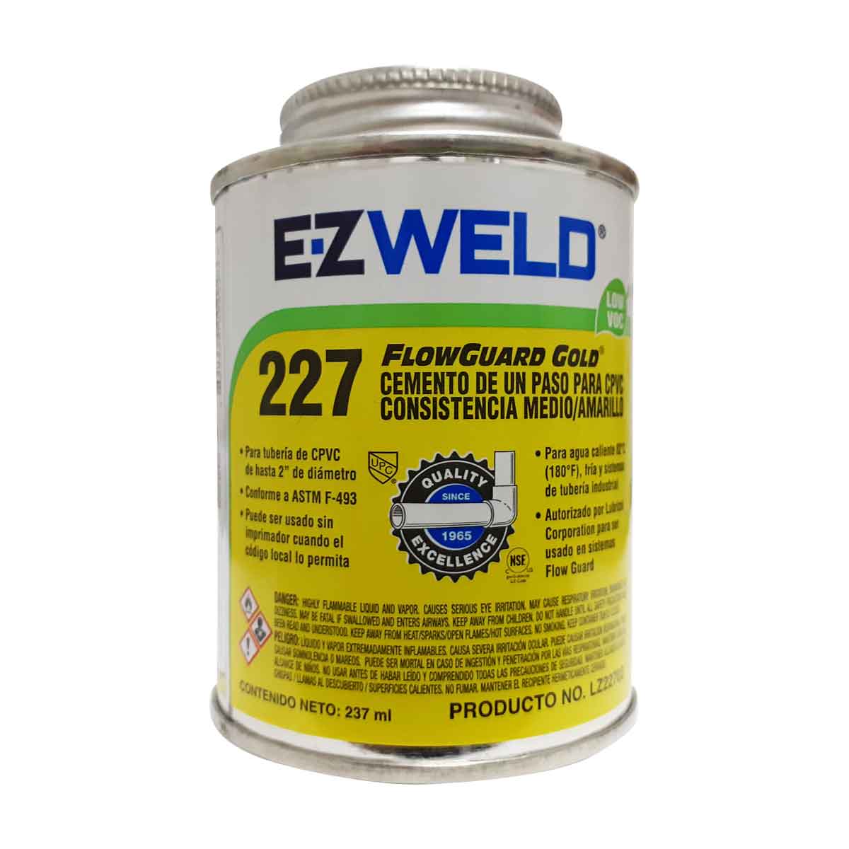 Pegamento Cemento Cpvc Amarillo Lata 237ml 227 Ez Weld EZ WELD Ferreabasto