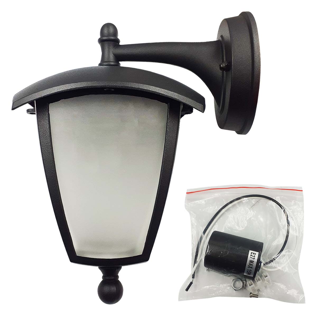 Farol Luminario Arbotante Suspendido Boomer Black Milan Para Pared BOOMER Ferreabasto