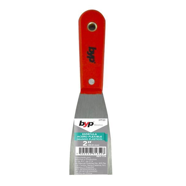 Pack 5 Espatula Acero Flexible Mango Plastico 2'' Byp BYP Ferreabasto